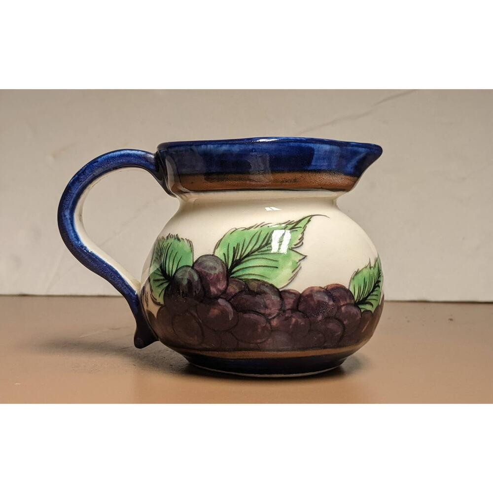Vintage Guatemalan Creamer Glazed Terracotta Handmade Signed Ceralpa Ke